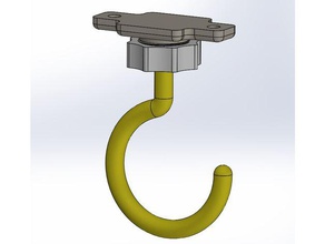 ball joint banana holder kitchen dining articulating hook rotating 3d print model - Mito3D