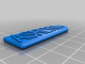 my customized ashlyn keychains 3d print model - Mito3D