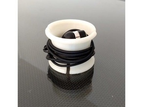 écouteurs casque titulaire l'audio cas facile de la musique d'impression simple wrap 3d print model - Mito3D