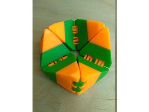 flexagon fidget easy print mechanical toys toy hexaflexagon snap without glue support 3d print model - Mito3D