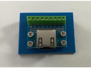 ft-5 rj45 breakout board câblage de mise à niveau 3d l'imprimante pièces cat6 folgertech ft5 3d print model - Mito3D