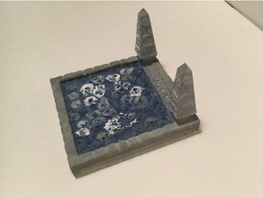 miniature egyptian pool dead toys games dnd prop dungeons dragons hieroglyphs 28mm openlock pathfinder tiles rpg tabletop gaming 3d print model - Mito3D