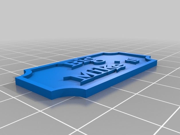 minha placa de identificação personalizado 2 linha decoração 3D print model - Mito3D