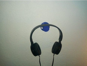 simple headphones holder 3d printing headphone hook 3d print model - Mito3D