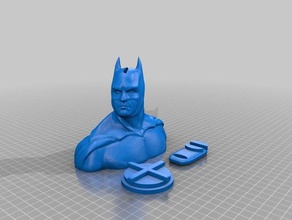dark batman bust bank toys games coin money statue 3d print model - Mito3D