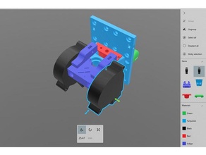 anet a8 e3d extruder carriage dual fans bltouch printer parts bowden 3d print model - Mito3D