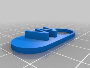 lettera i portachiavi personalizzato 3d print model - Mito3D