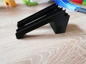 duplo trilho meados de apenas 2 colunas construção brinquedos 3d print model - Mito3D
