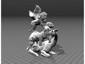 Afrika hayvan piramit sanat 3d baskı hayvanlar serin yaratıcı dosya komik model olumlu yazıcı heykel test oyuncak 3d print model - Mito3D