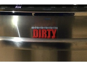 dirtyclean indicador máquina de lavar louça a cozinha jantar do agregado familiar openscad útil 3d print model - Mito3D