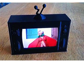 retro style working miniature television gadgets televison 3d print model - Mito3D