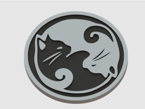 gato-fu moedas emblemas 3d print model - Mito3D