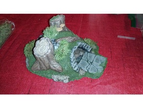 forest barrow entrance remixed toy game accessories cave dnd tiles dungeon dungeons dragons ghost archipelago rpg terrain wargames terrian warhammer fantasy 3d print model - Mito3D