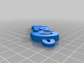 chane de porte-clés personnalisé 3d print model - Mito3D