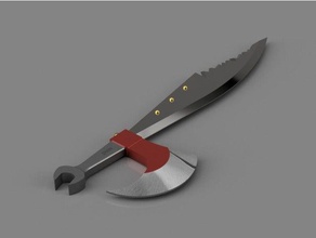 junk sword props cosplay prop weapon fantasy 3d print model - Mito3D