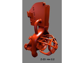z-23 rev 22c creality mod 3d printer parts 4020 fan 5015 blower duct 5115 aerodynamics auto bed leveling bltouch mount cr-10s ender 2 3 ezabl 12 19 hotend cooling model z-19 z-x 3d print model - Mito3D