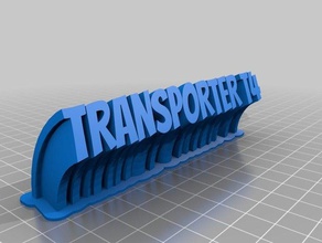 transporter t4 name plate office customized 3d print model - Mito3D