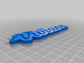 viviane nametag keychains customized 3d print model - Mito3D