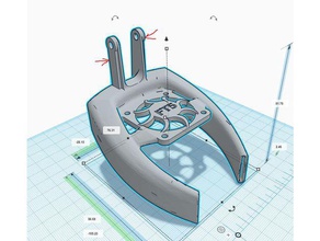 ft-5 fang stronger fan mount 3d printer parts 3d print model - Mito3D