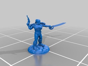 space pirate leader toys games boardgame boardgames fighter figure miniature wargaming 3d print model - Mito3D