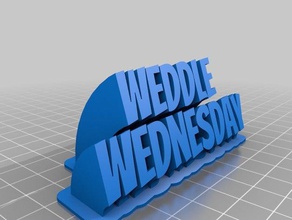 weddle miércoles de la oficina personalizado 3d print model - Mito3D