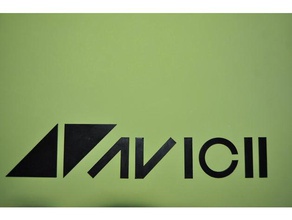 avicii logotipo decoración de la casa música homenaje 3d print model - Mito3D
