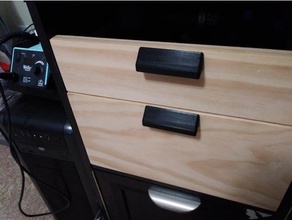 simples puxe a gaveta do agregado familiar alça 3d print model - Mito3D