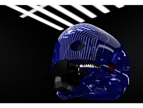 la pleine échelle tête de robot inspiré robotique darth vader droid jedi k2so rouge une starwars star wars 3d print model - Mito3D