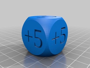 plus 5 dice customized 3d print model - Mito3D