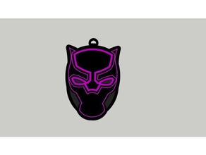 black panther key tag keychains 3d print model - Mito3D