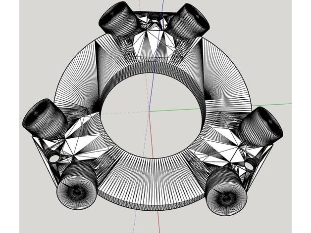 anycubic trifecta 3 color diamond hot end 3d printers delta i3 mega kossel plus cooling dimond hotend dynamixel pro meshmixer multi-color 3D print model - Mito3D