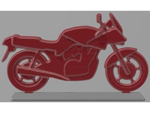 moto de meu deskthe segundo veículos modelo motocicleta a escala em 3d print model - Mito3D
