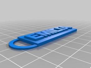 emilie trousseau de clés porte-clés 3d print model - Mito3D