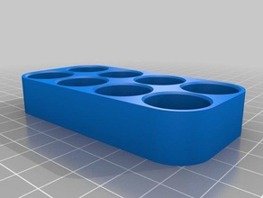 my customized 18650 lipo 8 battery holder tool holders boxes 3d print model - Mito3D
