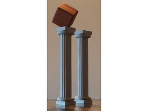 balancing cube column decor illusion optical 3d print model - Mito3D