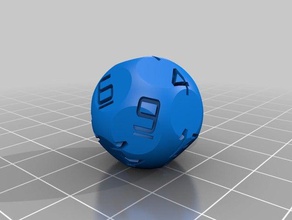 my customized 15-sided die dice 3d print model - Mito3D
