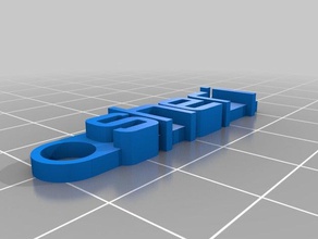 mon message personnalisé keychain organisation 3d print model - Mito3D