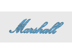 marshall logo portachiavi 3d print model - Mito3D