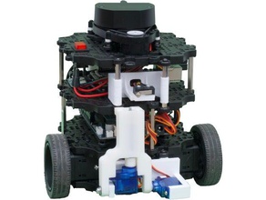 robokame robotics bumper camera mount linear actuator servo raspberry pi ros turtlebot turtlebot3 3d print model - Mito3D
