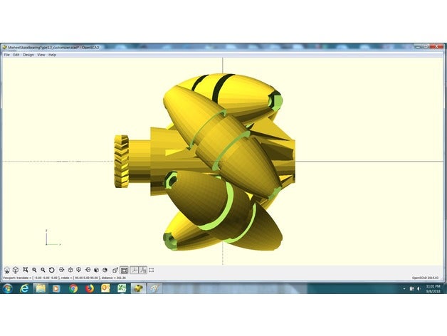 die Befriedigung des mecanum-Rad generatorcustomizer in der Robotik anpassbare holonomic mecanum-Räder openscad parametriert werden parametric 3D print model - Mito3D