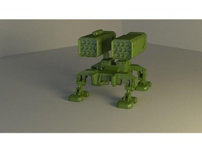 ump unbemannten Raketen-Plattform Modell Roboter Spiel mech mini 3d print model - Mito3D