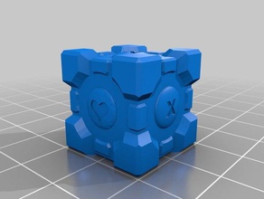 companion cube printer xyz test print 3d printing 3d print model - Mito3D