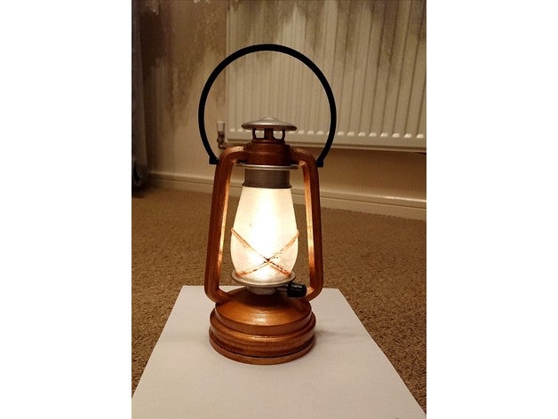 kerosene lamp decor lampion light nightlight night oil old paraffin 3D print model - Mito3D