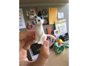 gato pouco de cor-de-rosa nariz animais figurine gatinho 3d print model - Mito3D