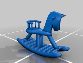 Holz-Pferd - Spielzeug Spiele 3d print model - Mito3D