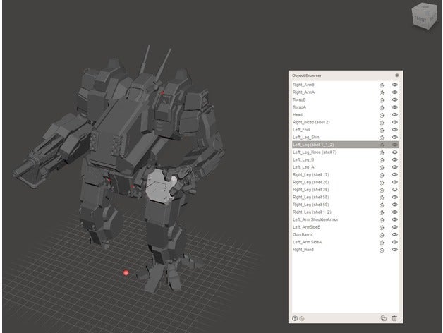 la división de mech impresión arte 3D print model - Mito3D