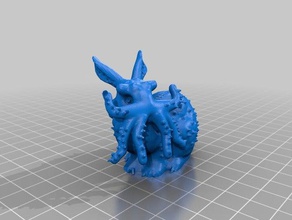 bunnithulu heykeller bunny cthulhu stanford 3d print model - Mito3D