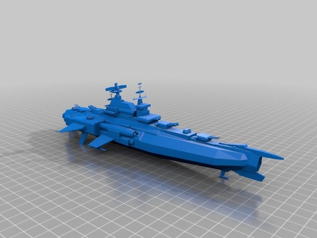 ark royal navio de guerra modelos frota nave espacial 3D print model - Mito3D
