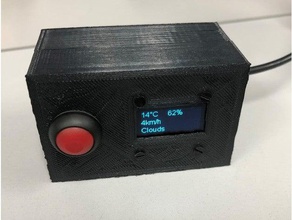 esp32 caso, o botão exibir eletrônica caixas caixa eletrônico compartimentos 3d print model - Mito3D
