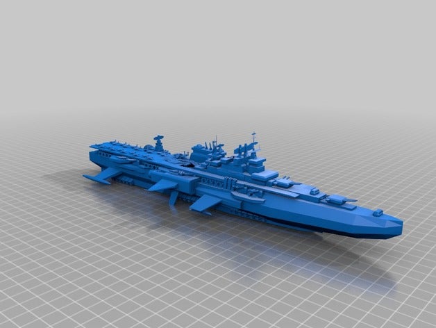 ark royal super transportista modelos portaaviones battlefleet espacio naves espaciales 3D print model - Mito3D
